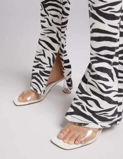 Bershka Straight Leg Trouser In Zebra Print For Women Multi -Chic Maze Sales 200849163 3