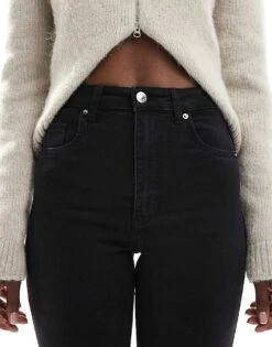 Bershka High Waist Skinny Jean In Black For Women -Chic Maze Sales 204358402 5