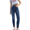 Bershka High Waist Ankle Length Skinny Jean In Mid Blue For Women -Chic Maze Sales 204363263 1 blue