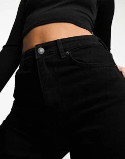 Bershka High Waisted Flared Jeans In Black For Women -Chic Maze Sales 205452836 3
