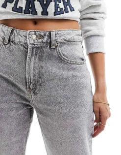 Bershka Mom Jeans In Washed Grey For Women -Chic Maze Sales 205794368 2