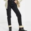 Bershka Petite Comfort Fit Mom Jean In Black For Women -Chic Maze Sales 205853162 1 black