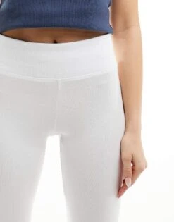 Bershka High Waisted Flared Trousers In White For Women -Chic Maze Sales 206387866 4