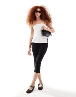 Bershka Longline Bandeau Top In White For Women -Chic Maze Sales 206387882 4