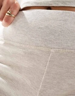 Bershka High Waisted Flared Trousers In Camel Melange For Women -Chic Maze Sales 206426100 5