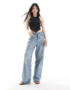 Bershka Satin Halterneck Top In Black For Women -Chic Maze Sales 206426190 2