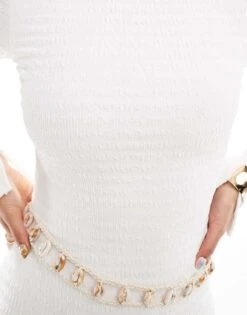 Bershka Open Back Mini Dress In White For Women -Chic Maze Sales 206426483 2