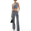 Bershka Tailored Waistcoat And Trousers Co-ord In Grey -Chic Maze Sales 206436490 group 1