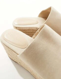 Bershka Flatform Woven Sandal In Sand For Women -Chic Maze Sales 206451443 4