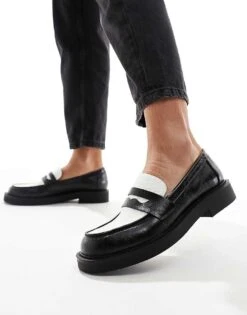 Bershka Monochrome Loafers In Black & White For Women -Chic Maze Sales 206452069 1 black 1