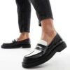 Bershka Monochrome Loafers In Black & White For Women -Chic Maze Sales 206452069 1 black