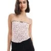 Bershka Strappy Straight Neck Cami Top In Cherry Print For Women Multi -Chic Maze Sales 206522836 1 multi