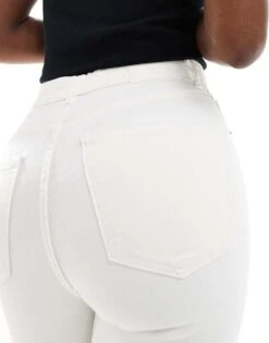 Bershka Petite High Waisted Skinny Jeans In White For Women -Chic Maze Sales 206522842 2