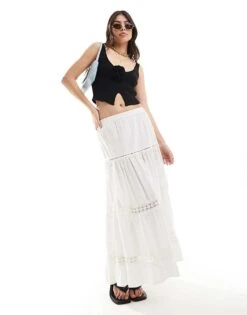 Bershka Flower Applique Crochet Halterneck Top In Black For Women -Chic Maze Sales 206522902 4