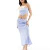 Bershka Striped Hankerchief Top And Skirt Co-ord In Blue Stripe -Chic Maze Sales 206676205 group 1