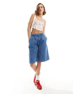 Bershka Cherry Print Corset Top In White For Women -Chic Maze Sales 206715758 2