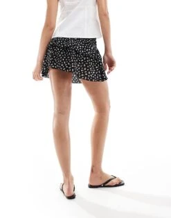 Bershka Rara Skirt In Black & White Floral For Women Neutral -Chic Maze Sales 206719706 3