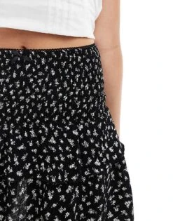 Bershka Rara Skirt In Black & White Floral For Women Neutral -Chic Maze Sales 206719706 5