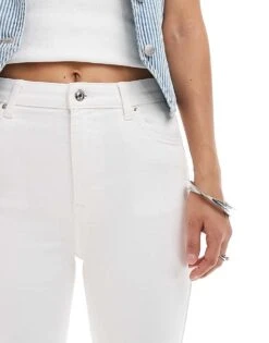 Bershka High Waisted Flared Jeans In White For Women -Chic Maze Sales 206719717 2