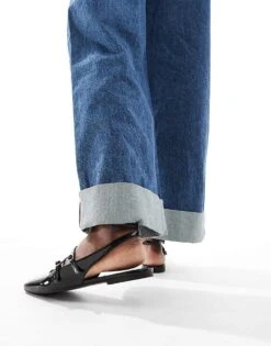 Bershka Flat Slingback Sandals In Black For Women -Chic Maze Sales 206749664 3