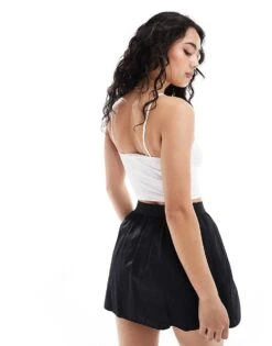 Bershka Halterneck Lace Trim Top In Ecru For Women -Chic Maze Sales 206787489 3