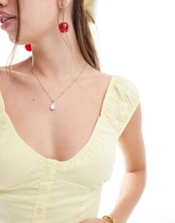 Bershka Milkmaid Puff Sleeve Top In Butter For Women Yellow -Chic Maze Sales 206841664 3