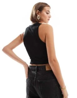 Bershka 2 Pack Racer Neck Top In Black & Grey For Women Multi -Chic Maze Sales 206841952 3