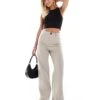 Bershka Petite Tailored Trousers In Stone For Women -Chic Maze Sales 206849417 1 stone