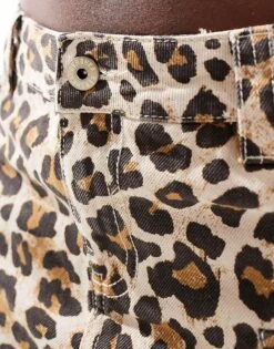 Bershka Mini Skirt In Leopard Print For Women Neutral -Chic Maze Sales 207092525 3