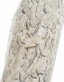Bershka Carpenter Trousers In Snakeskin Print For Women Multi -Chic Maze Sales 207130635 5