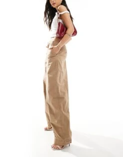 Bershka Carpenter Trousers In Beige For Women -Chic Maze Sales 207130703 1 beige 1
