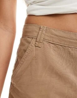 Bershka Carpenter Trousers In Beige For Women -Chic Maze Sales 207130703 4