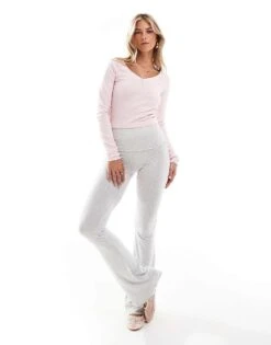Bershka V-neck Long Sleeve Top In Dusty Pink For Women -Chic Maze Sales 207142142 4
