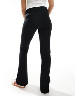 Bershka Flared Tailored Trousers In Black For Women Black -Chic Maze Sales 207142146 2