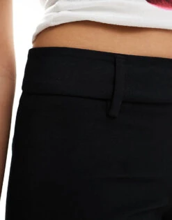 Bershka Flared Tailored Trousers In Black For Women Black -Chic Maze Sales 207142146 3