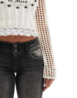 Bershka Low Rise Bootcut Jeans In Washed Dirty Black For Women Black -Chic Maze Sales 207142285 5