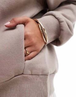 Bershka Oversized Sweatshirt In Sand For Women Beige -Chic Maze Sales 207142339 4