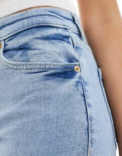 Bershka High Waisted Flared Jeans In Light Blue Wash For Women -Chic Maze Sales 207163875 3