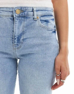 Bershka High Waisted Flared Jeans In Light Blue Wash For Women -Chic Maze Sales 207163875 5