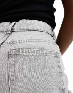 Bershka Comfort Fit Mom Jean In Grey For Women -Chic Maze Sales 207163966 4