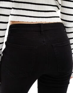 Bershka High Waisted Flared Jeans In Black For Women Black -Chic Maze Sales 207164378 4