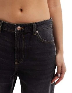 Bershka Baggy Wide Leg Jeans In Black For Women Black -Chic Maze Sales 207167717 5