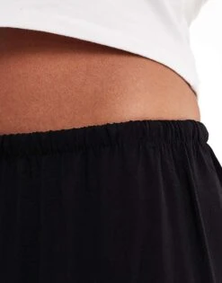 Bershka Tiered Maxi Skirt In Black For Women -Chic Maze Sales 207172261 4