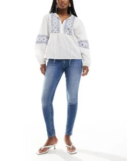 Bershka High Waist Skinny Jean In Light Wash For Women Light Blue -Chic Maze Sales 207196244 1 lightblue 1