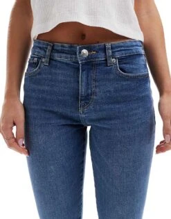 Bershka Petite High Waisted Flared Jeans In Light Wash Blue For Women -Chic Maze Sales 207226776 5