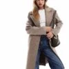 Bershka Oversized Tailored Coat In Taupe For Women -Chic Maze Sales 207228913 1 taupe