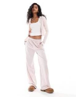Bershka Soft Touch Loungewear Co-ord In Light Pink -Chic Maze Sales 207249808 1 pink