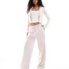 Bershka Soft Touch Loungewear Co-ord In Light Pink -Chic Maze Sales 207249832 2