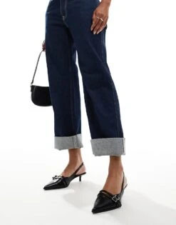 Bershka Buckle Detail Heeled Court Shoes In Black For Women -Chic Maze Sales 207297745 3