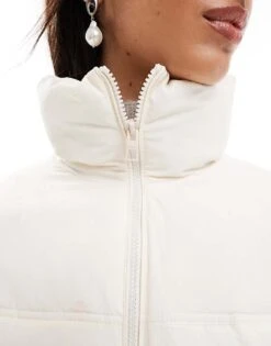 Bershka Padded Jacket In Ecru For Women Beige -Chic Maze Sales 207309952 4